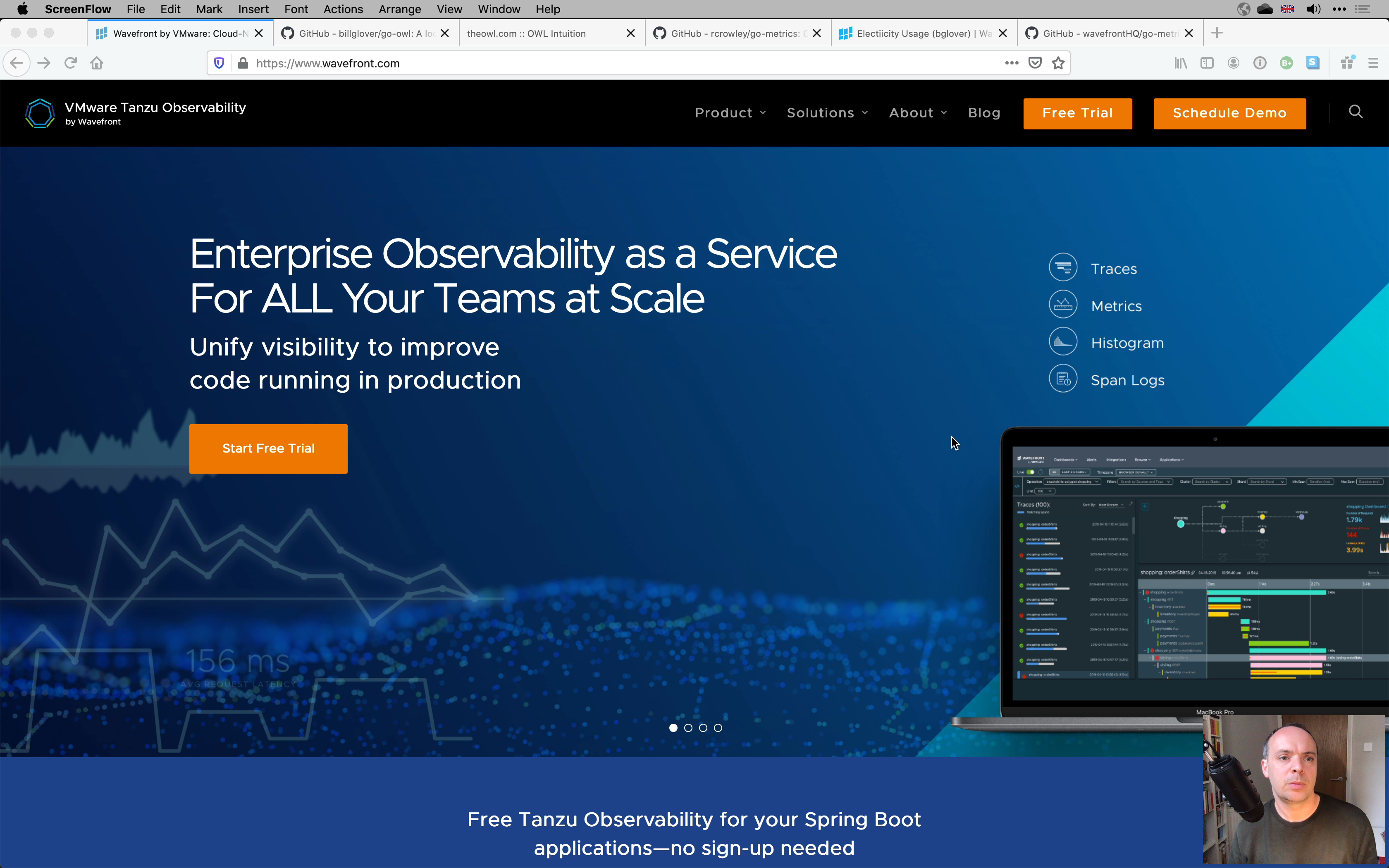 Screencast showing how to add metrics to a Go app.