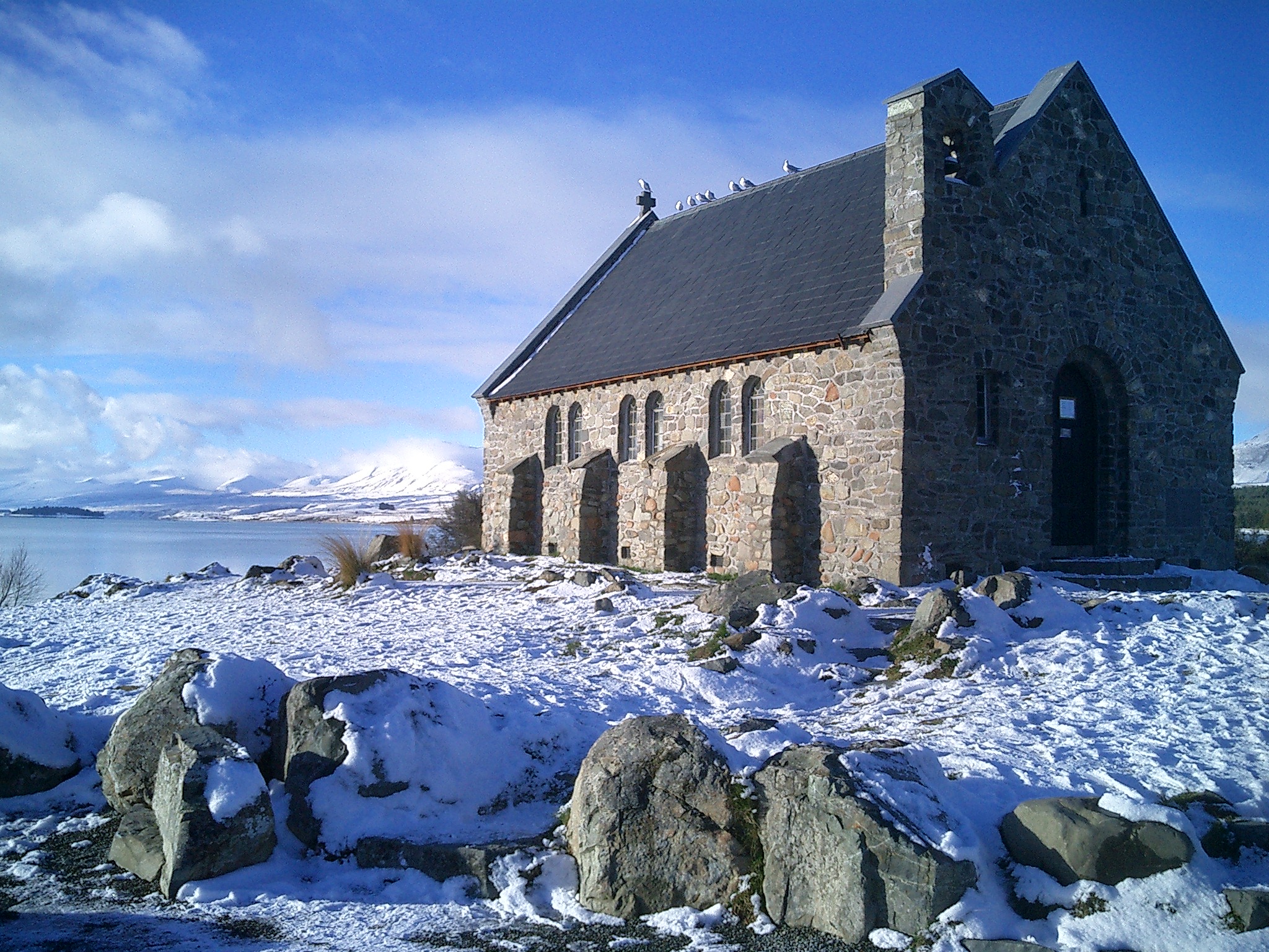 One of my earliest digital photos captured on the Casio Exilim EX-S3. The Church of the Good Shepherd by Lake Tekapo on South Island, New Zealand.