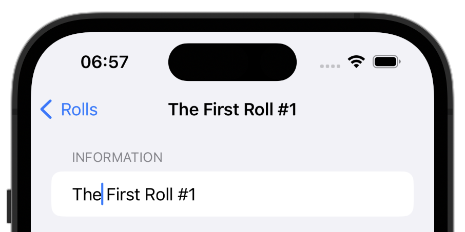Screenshot of an iOS application showing the top portion of the screen.