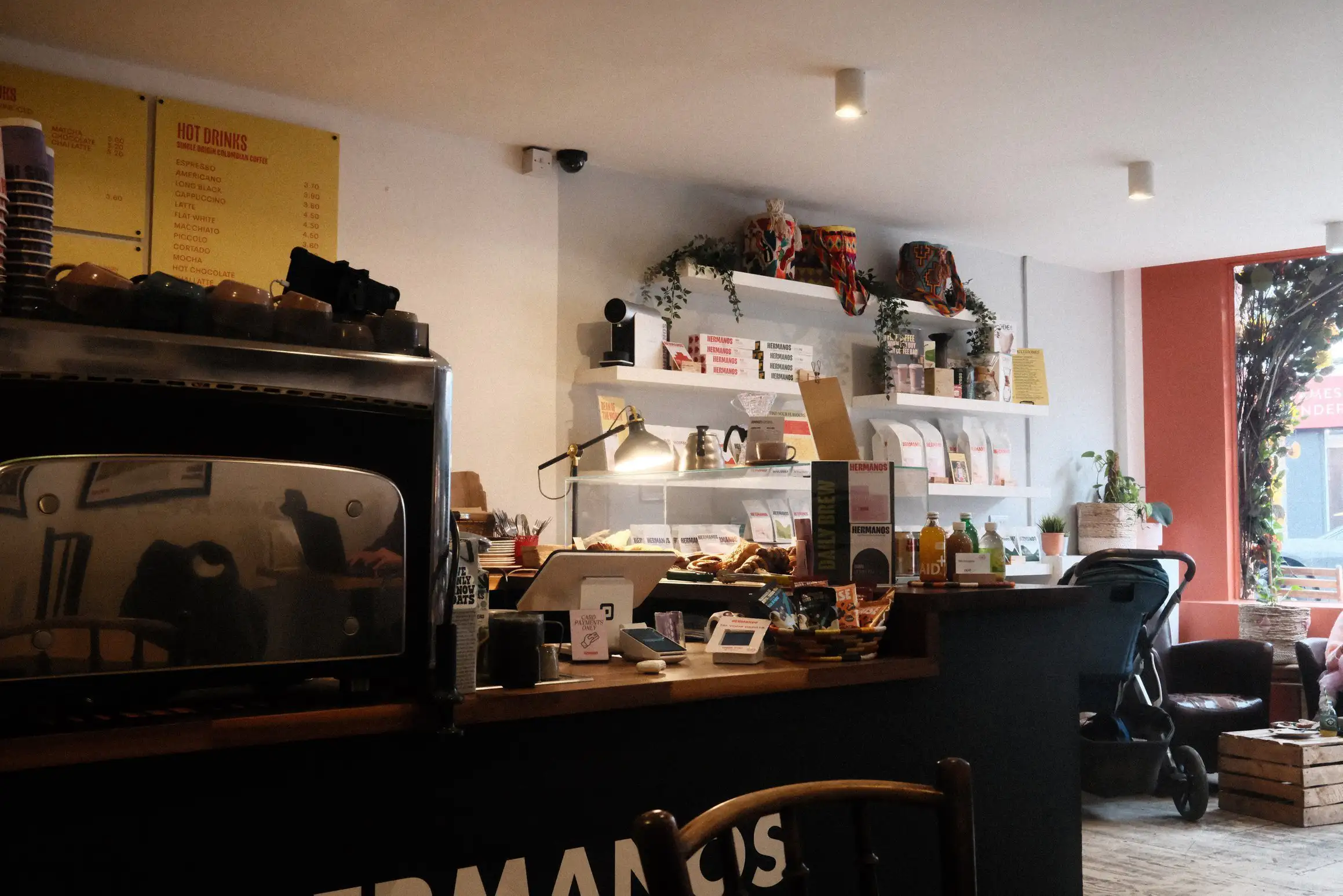 A photo of the inside of a coffee shop
