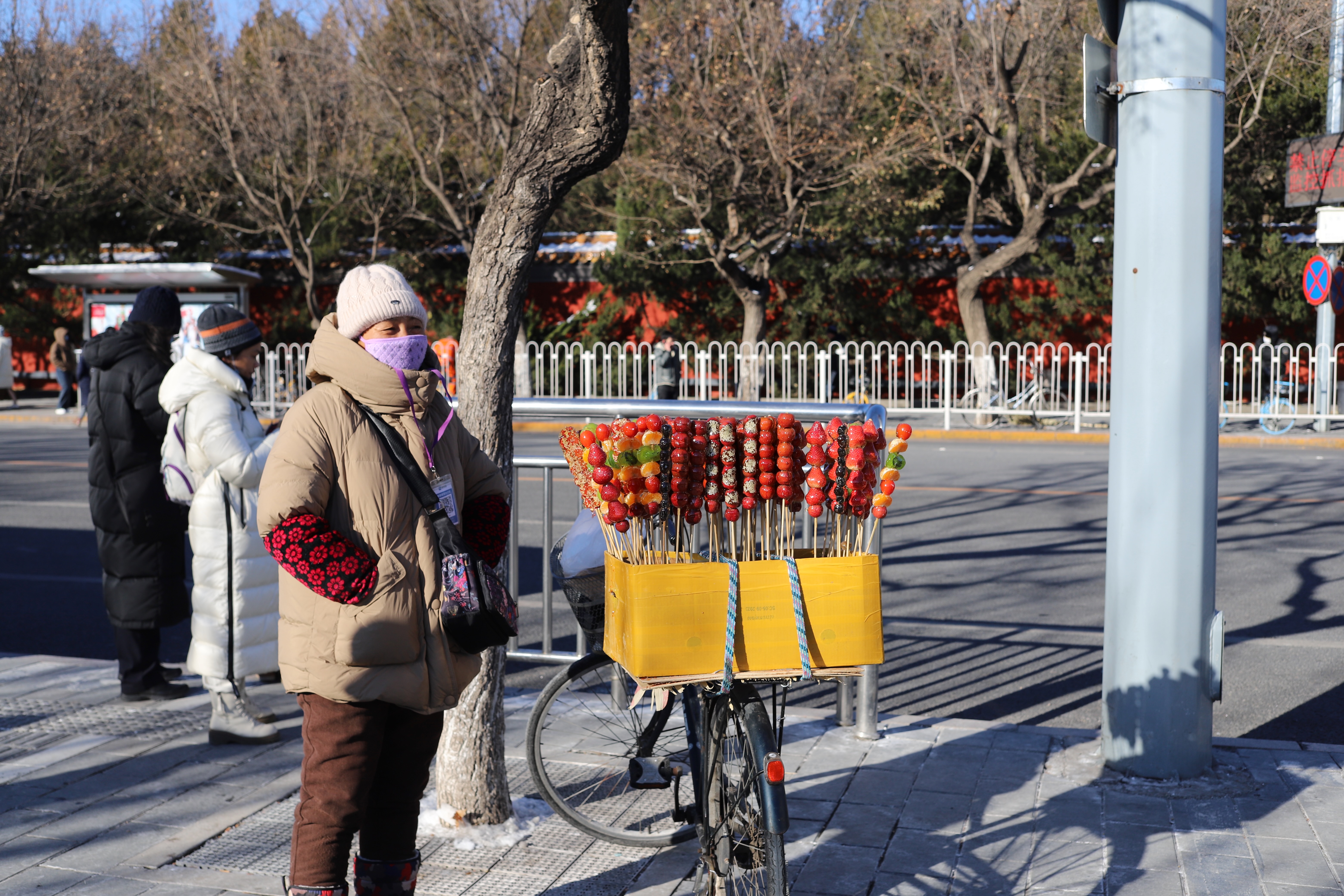 冰糖葫芦 for sale.